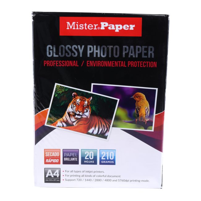Papel Mr Paper glossy adhesive A4 - 210gr