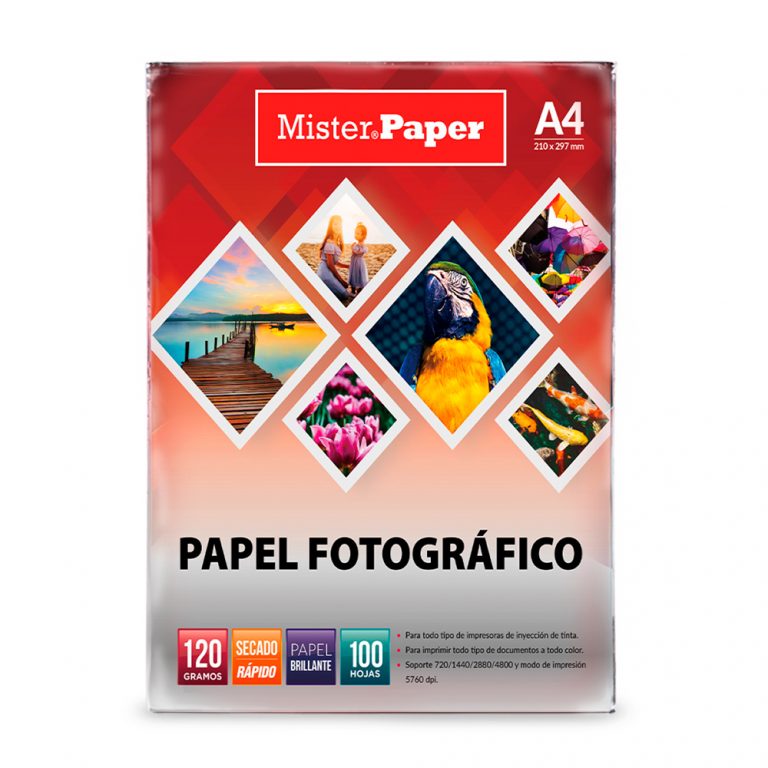 Papel Mr Paper Glossy A4 2.831 + IVA100 HOJAS / 120 GRAMOS Mister Paper